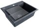 Комплект Paulmark: мойка Stepia 60 и ролл-мат Step PM115951-DG+R375-BS графит/брашированная нержавеющая сталь