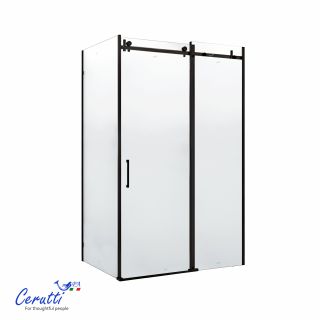 Душевой уголок Ceruttispa ЧЕЗАС (CEZA'S) 120BF R CEZA’S120BF R 120x90 см профиль чёрный стекло матовое