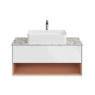 Тумба под раковину Kerama Marazzi Плаза Модерн KMPMCb100MSh1 100 см белый матовый/сахара