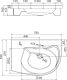 Раковина Ravak Rosa Comfort XJ8P11N0000 правый