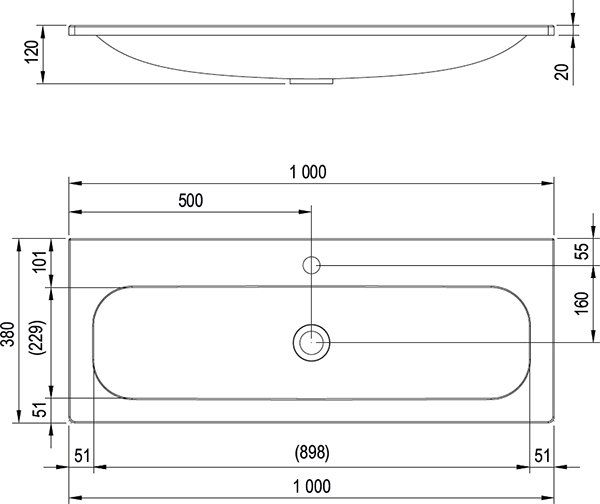 Раковина Ravak Ring 1000 XJK01110000