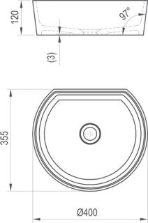 Раковина Ravak MOON 1C 40 XJN01300001 Раковина Ravak MOON 1C 40 XJN01300001