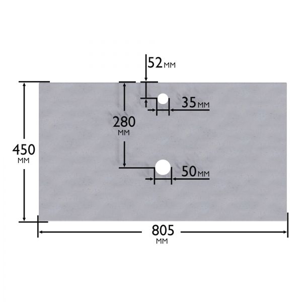 Столешница Санта 900152 80 см пломбир