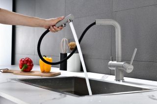 Смеситель для кухни Paulmark Serpentine Se213222-GR серый Смеситель для кухни Paulmark Serpentine Se213222-GR серый