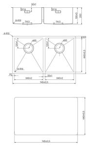 Кухонная мойка IDDIS Edifice EDI75S2i77 74см сатин