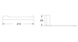 Полотенцедержатель Rose RG1706H чёрный Полотенцедержатель Rose RG1706H чёрный
