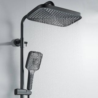 Душевая стойка Rose R1836H чёрный матовый Душевая стойка Rose R1836H чёрный матовый