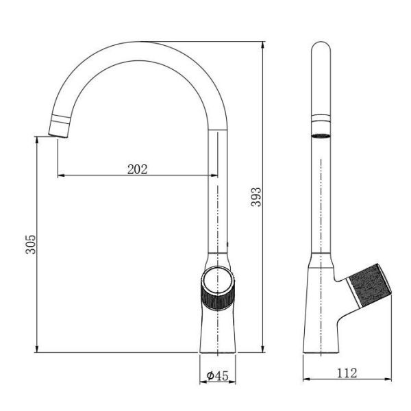 Смеситель для кухни Kohr FLY 1LN020200CP-0000A хром