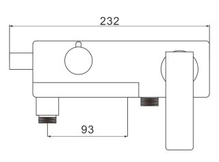 Смеситель для ванны Rose R1402F белый/хром Смеситель для ванны Rose R1402F белый/хром