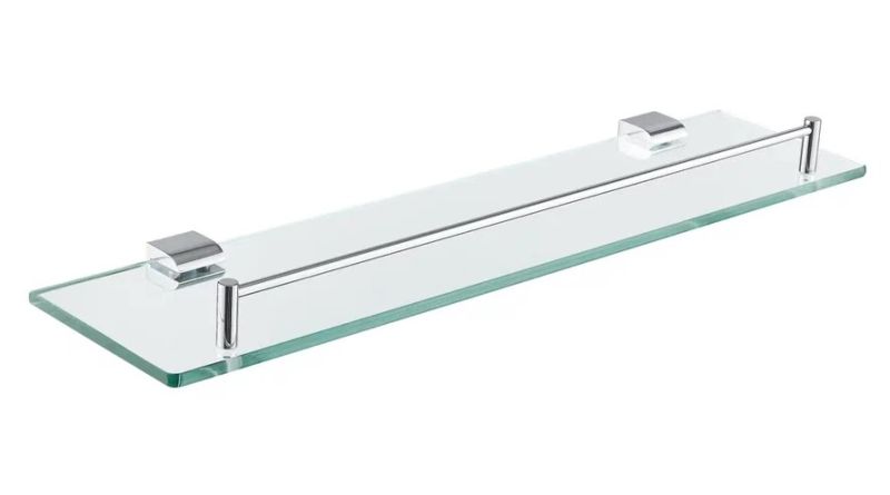 Полка стеклянная Rose RG1719 50см хром Полка стеклянная Rose RG1719 50см хром