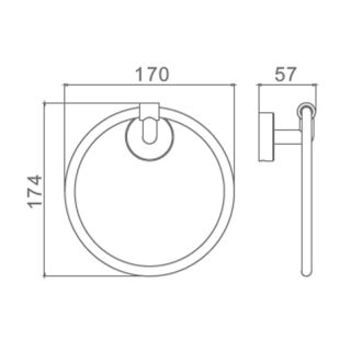 Полотенцедержатель Raglo R320.04 хром