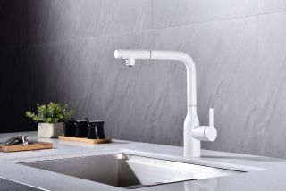 Смеситель для кухни Paulmark Viper Vi213105-431 белый матовый Смеситель для кухни Paulmark Viper Vi213105-431 белый матовый