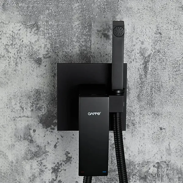 Гигиенический душ со смесителем Gappo G7207-6 чёрный