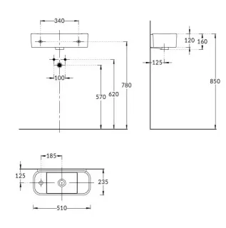 Раковина Kerama Marazzi Элеганс KMELWb51GWh1Lh 51 см белый