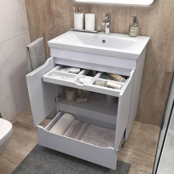 Тумба под раковину напольная Vigo Grani 285 70 см белый