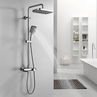 Душевая стойка Rose R1896T с термостатом пепельный Душевая стойка Rose R1896T с термостатом пепельный