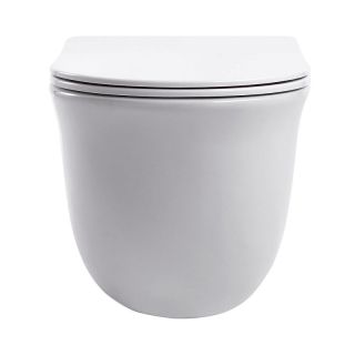 Унитаз подвесной Azario Lista AZ-1177T безободковый тонрадо белый