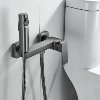 Гигиенический душ со смесителем Shevanik S9605T-1 оружейная сталь Гигиенический душ со смесителем Shevanik S9605T-1 оружейная сталь