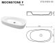 Раковина Whitecross Moonstone F 0732.070035.100 70см белый глянец