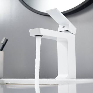 Смеситель для раковины Rose R1801C-1 белый Смеситель для раковины Rose R1801C-1 белый