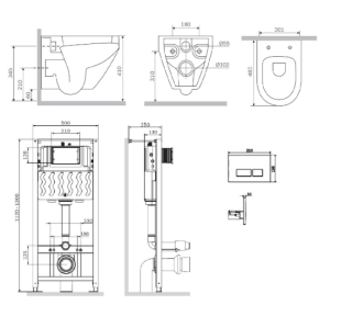 Унитаз с инсталляцией  AM.PM SPIRIT V2.0 IS47051.701700 Унитаз с инсталляцией  AM.PM SPIRIT V2.0 IS47051.701700