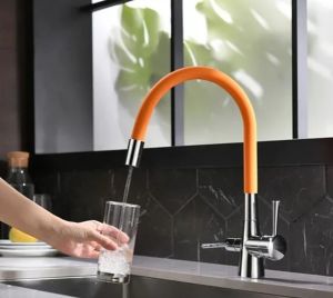 Смеситель для кухонной мойки Lemark Comfort LM3075C-Orange