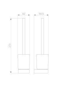 Туалетный ёршик в комплекте Wonzon & Woghand Lotte WW-8329-BG брашированное золото