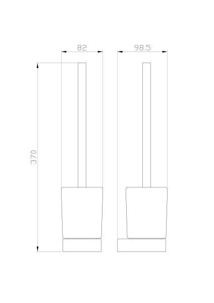 Туалетный ёршик в комплекте Wonzon & Woghand Lotte WW-8329-BG брашированное золото