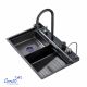 Многофункциональная кухонная мойка Ceruttispa ГЛОРИЯ (GLORIA) Pro nano black CT10578 графит
