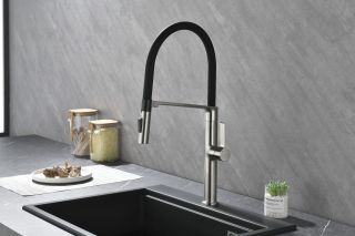 Смеситель для кухни Paulmark Barrel Ba214029-BS нержавеющая сталь Смеситель для кухни Paulmark Barrel Ba214029-BS нержавеющая сталь