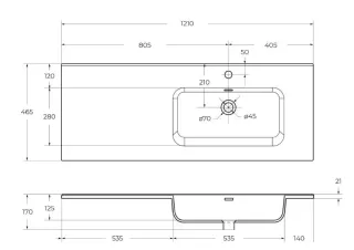 База под раковину BelBagno подвесная с двумя выкат. ящ. и одной распаш. дверцей, правосторонн.,1200x455x500, ETNA-1200-2C-1A-SO-AO-R голубой матовый