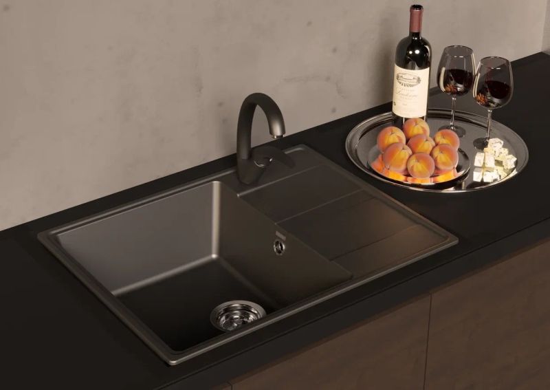 Смеситель для кухни Ulgran Quartz UQ-007-04 платина
