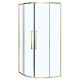 Душевой уголок Azario Shanghai AZ-S43-100-BGL-CL 100x100 см профиль брашированное золото стекло прозрачное