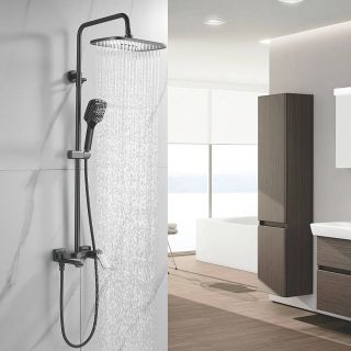 Душевая стойка Shevanik S4136T оружейная сталь Душевая стойка Shevanik S4136T оружейная сталь