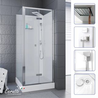 Душевая кабина Ceruttispa Белла (Bella) 90T 90x90 см профиль хром стекло прозрачное