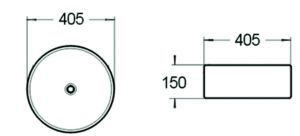 Раковина накладная SantiLine SL-1056 40см белый