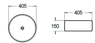 Раковина накладная SantiLine SL-1056 40см белый