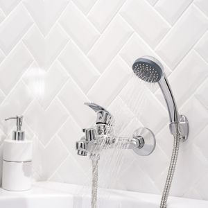 Смеситель для ванны с душем РМС SL85-009E хром