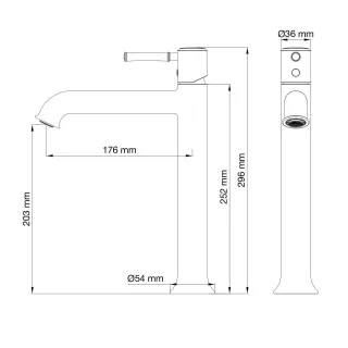 Смеситель для раковины Wonzon & Woghand Tor WW-88019073-RG розовое золото