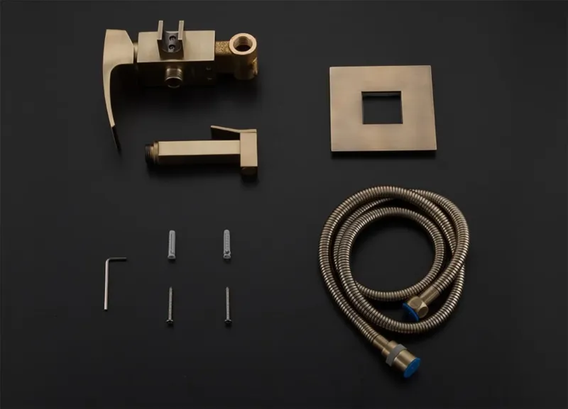 Гигиенический душ со смесителем Gappo G7207-4 бронза