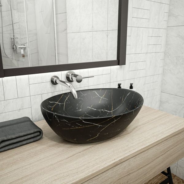 Раковина чаша Maretti EN13NS87-560MR, черный мрамор