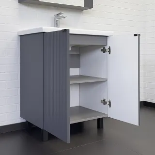 Тумба под раковину Comforty Лима 70 00-00013686 антрацит