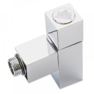 Вентиль запорный угловой Luxon LX-858SCH0404  1/2"х1/2" ш/ш  для п/с хром Квадратный