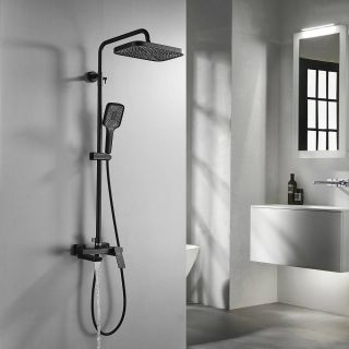 Душевая стойка Rose R1836H чёрный матовый Душевая стойка Rose R1836H чёрный матовый