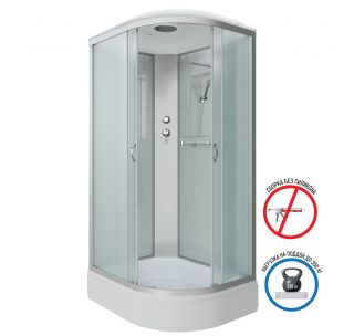 Душевая кабина Niagara Classic 333944L 130x90 см профиль хром стекло матовое