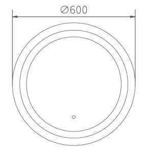 Зеркало с LED подсветкой Haiba HB662 60см