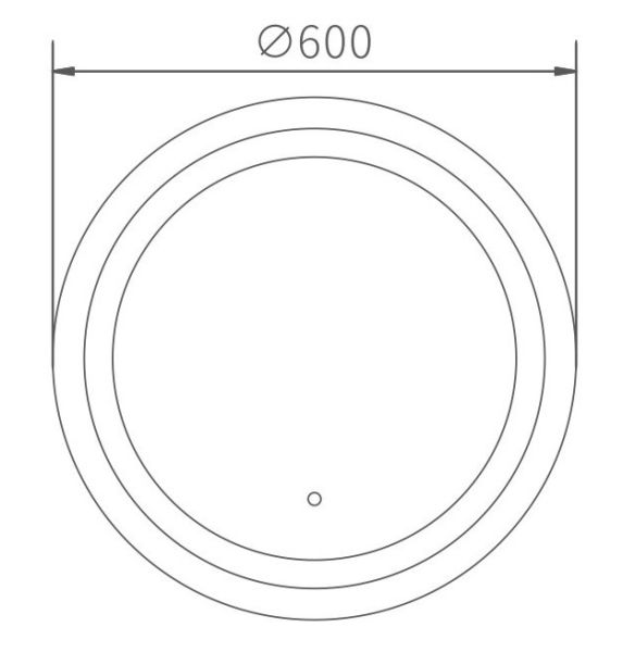 Зеркало с LED подсветкой Haiba HB662 60см