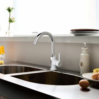 Смеситель для кухни Haiba HB70805-8 белый/хром Смеситель для кухни Haiba HB70805-8 белый/хром