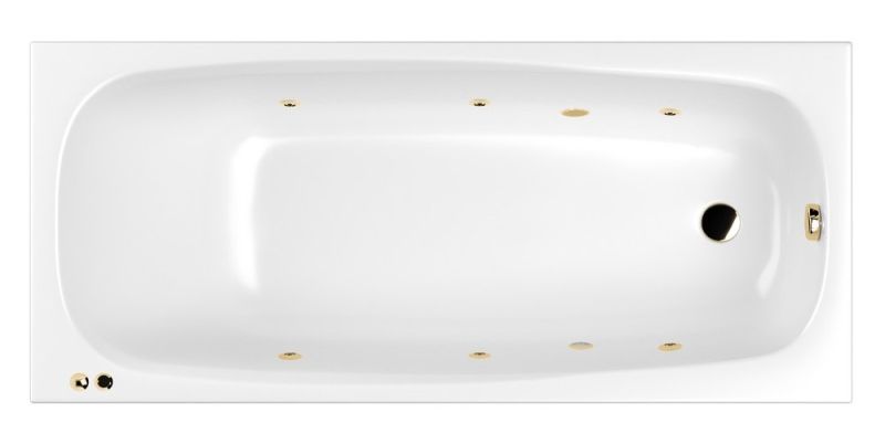 Гидромассажная ванна Whitecross Layla 0102.170075.100.SOFT.GL 170x75см Soft золото