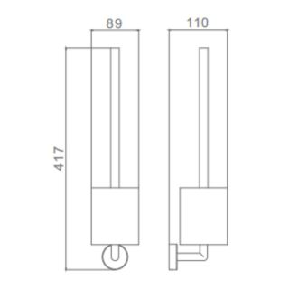 Ёршик настенный Raglo R320.10 хром
